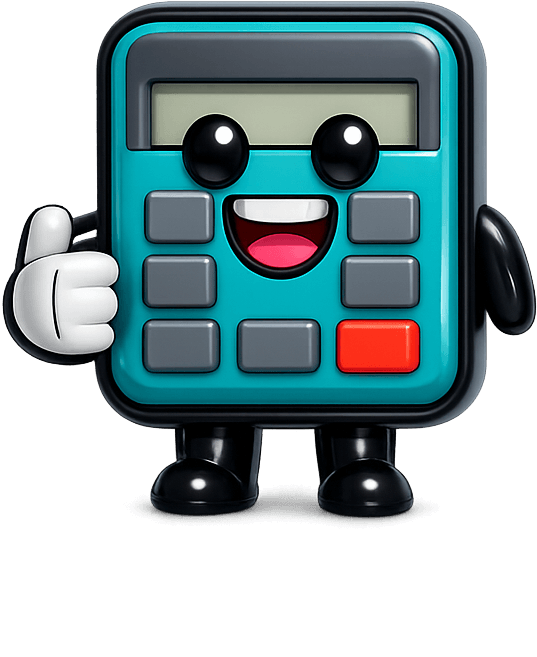 Mascote calculadora da Calculadora de Festas